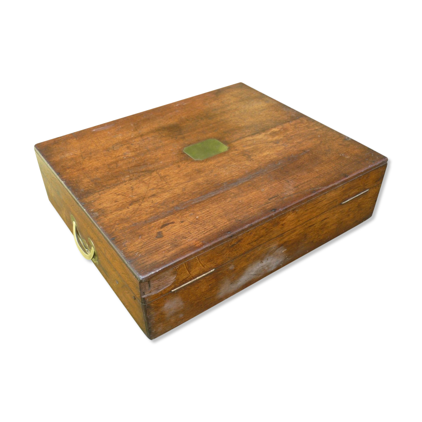 Trunk wooden chest "Odiot Goldsmith in Paris" XIX century