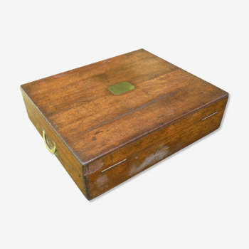 Trunk wooden chest "Odiot Goldsmith in Paris" XIX century