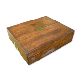 Trunk wooden chest "Odiot Goldsmith in Paris" XIX century
