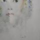 Young woman with green hair -Lithograph signed- Leonor Fini EA