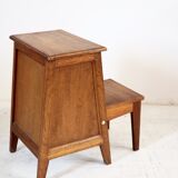 Retractable step stool in solid wood art deco