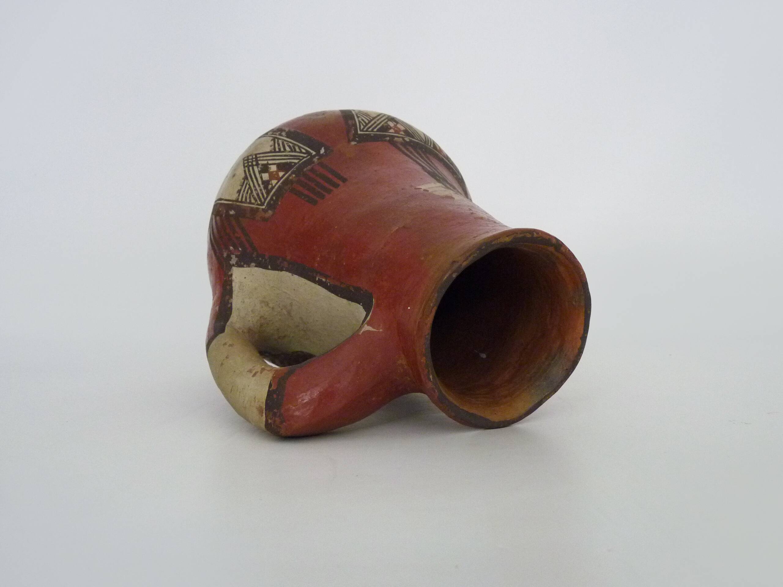 Iddeqi Kabyle pottery, Kabyle pitcher, Berber. Kabyle folk art. The 50's