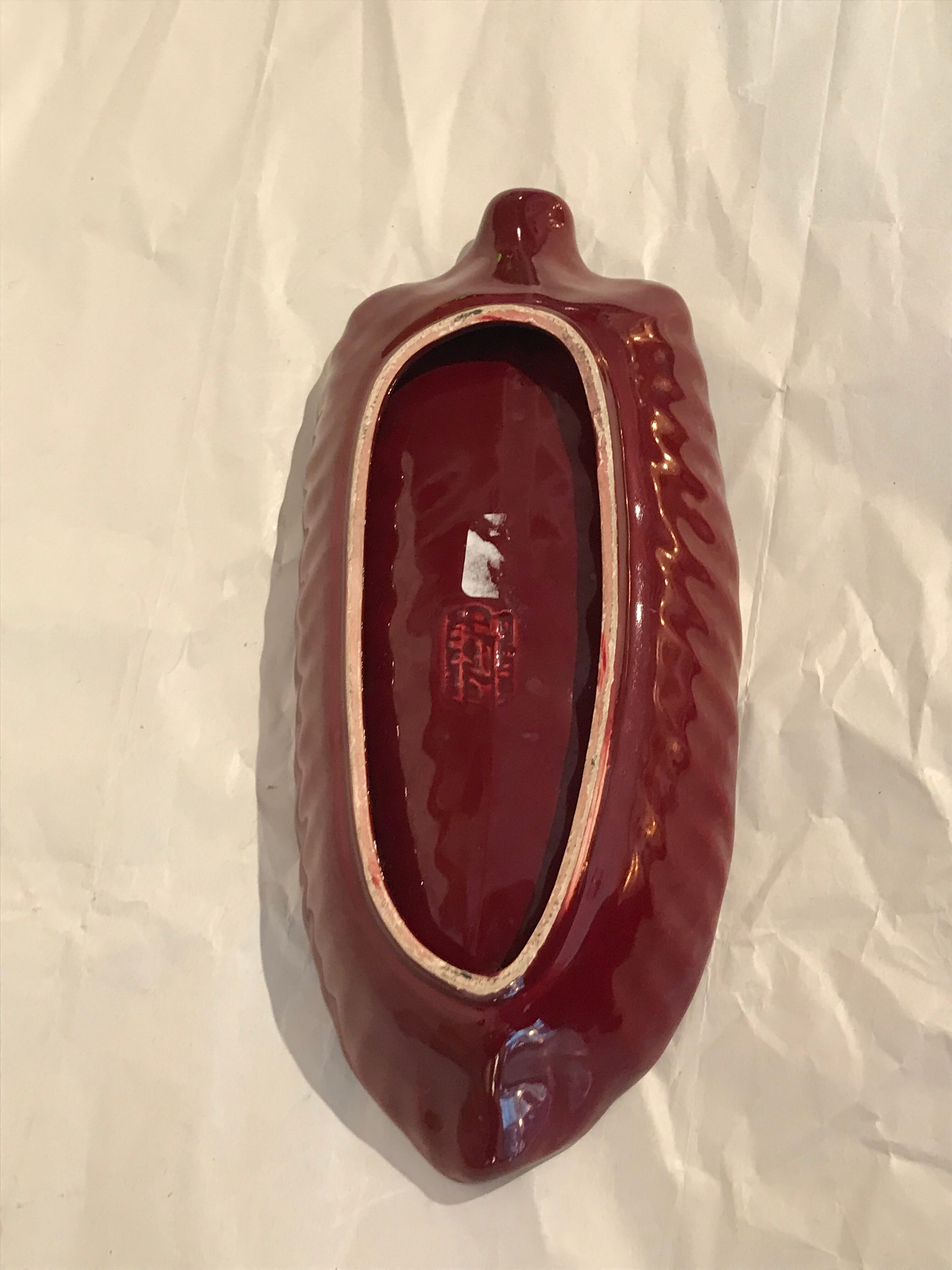 Cup sheet Vallauris A Ferlay 1950 red ceramic