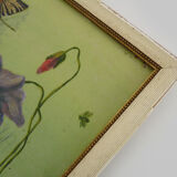 Mixed technical painting on wood. Signed R Marcel 1909