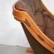 Pair of Danish armchairs in teak and leather 1970