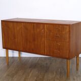 Vintage Scandinavian teak sideboard 120cm