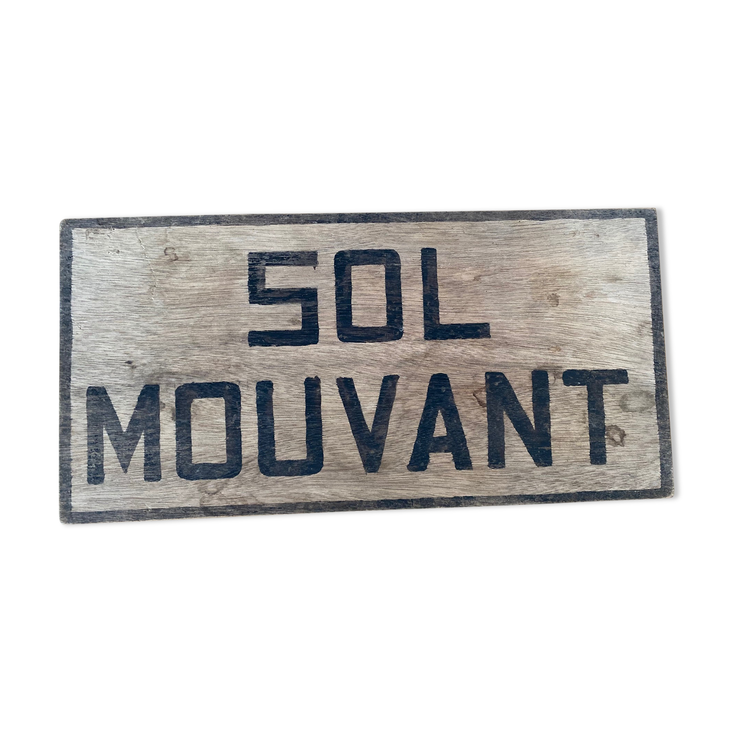 Hand-painted wooden plate "moving floor"