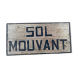 Hand-painted wooden plate "moving floor"