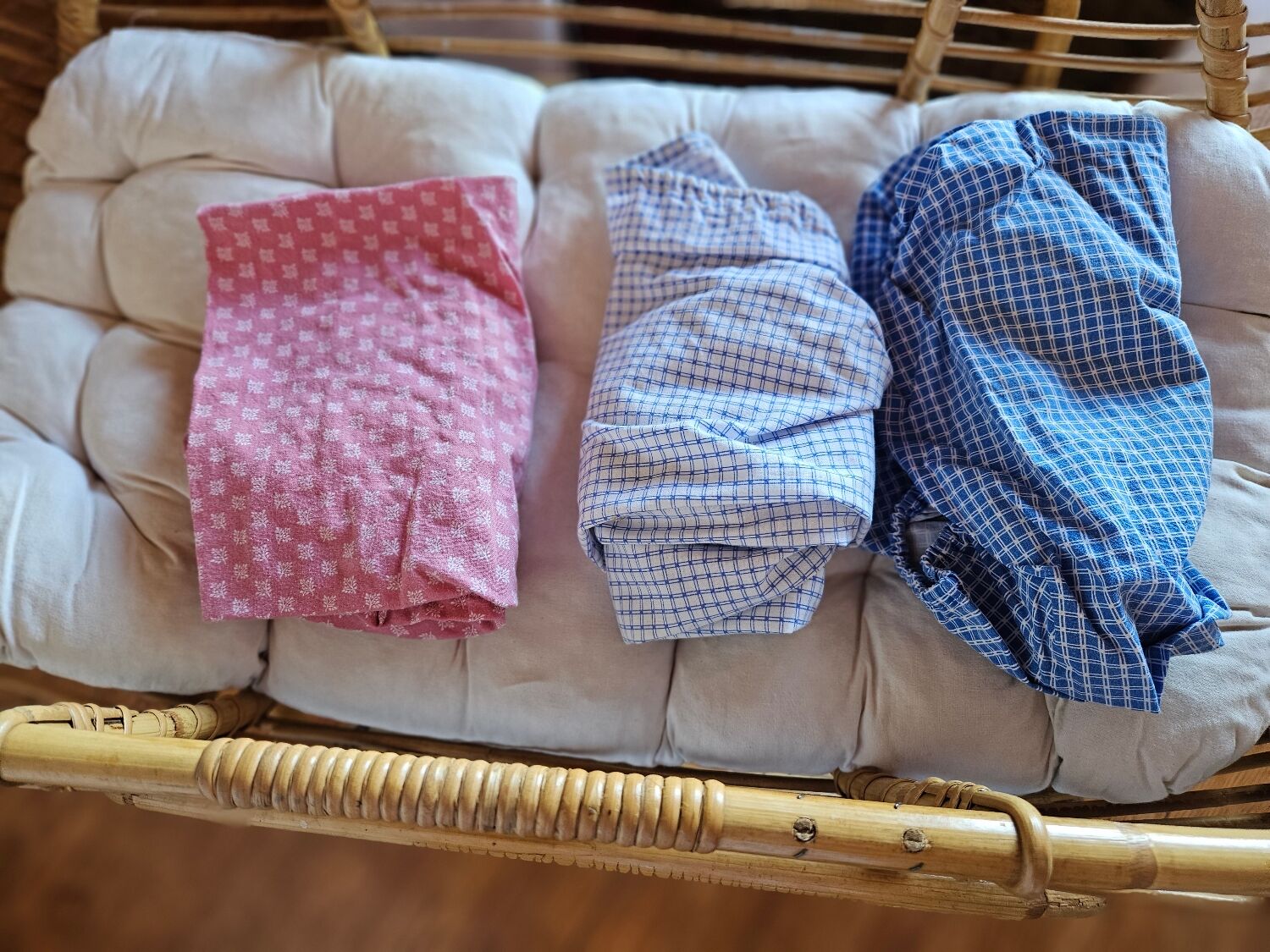 Old bamboo cradle basket