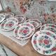 Set of 8 flat plates Sarreguemines model Vence