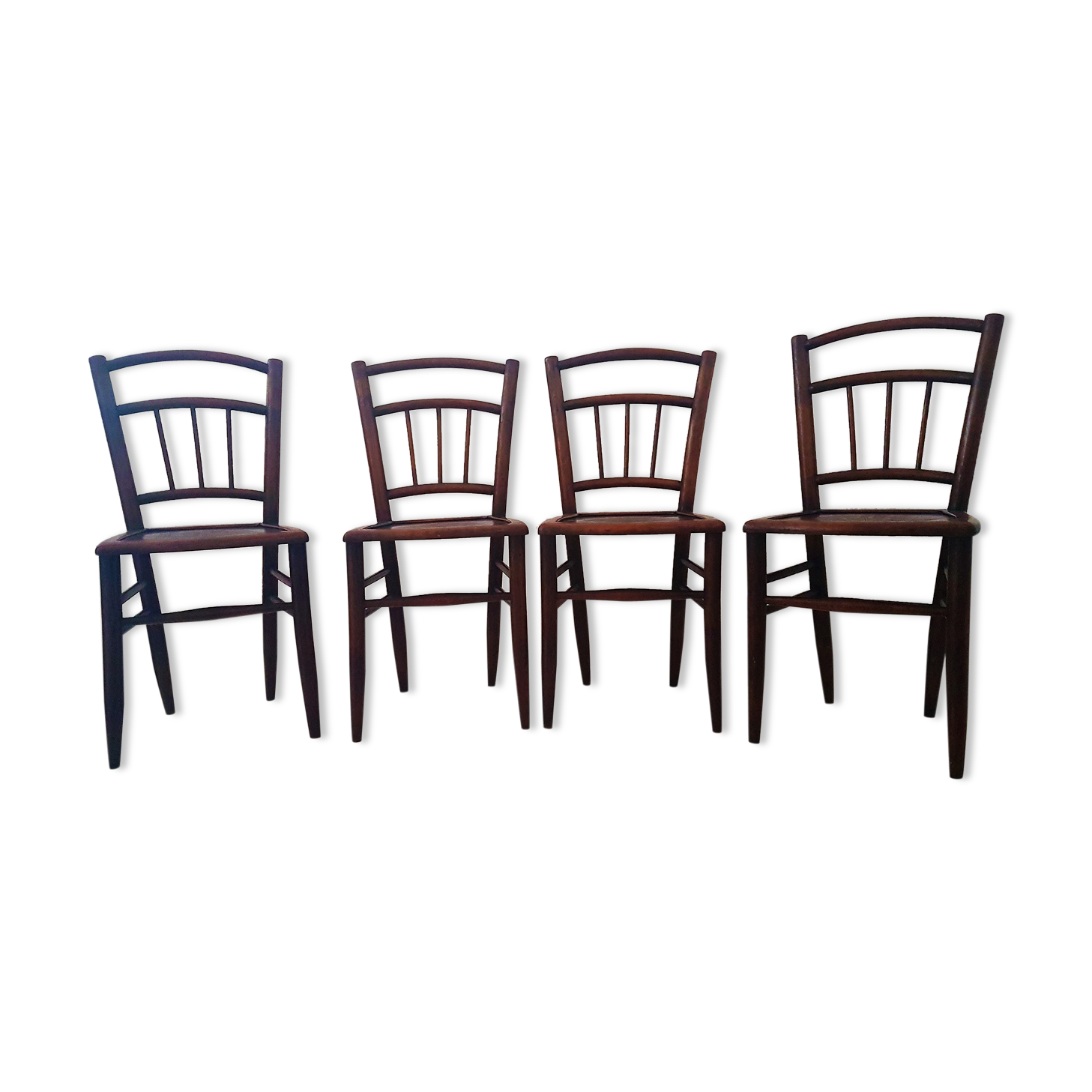 Set of 4 bistro chairs wood