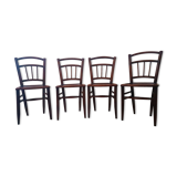 Set of 4 bistro chairs wood