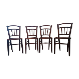Set of 4 bistro chairs wood