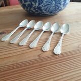 Small old silver metal spoons