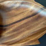 Wooden fish shaped dish