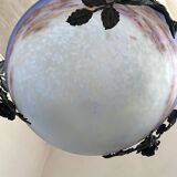 Art Nouveau suspension pâte de verre signed Degué