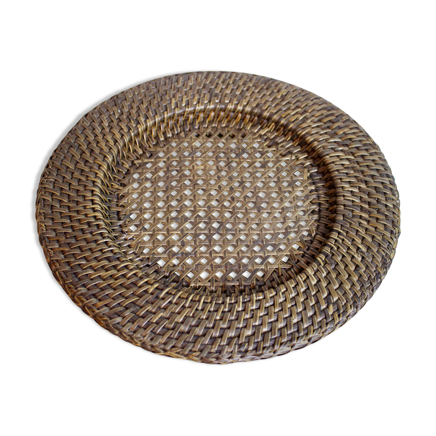 Canning and rattan tray