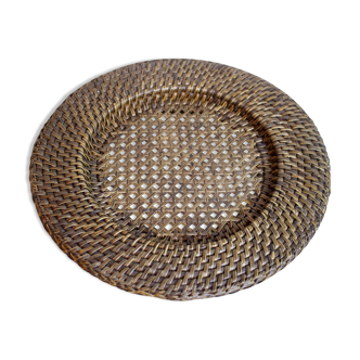 Canning and rattan tray