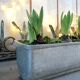 Pair of stainless steel planters