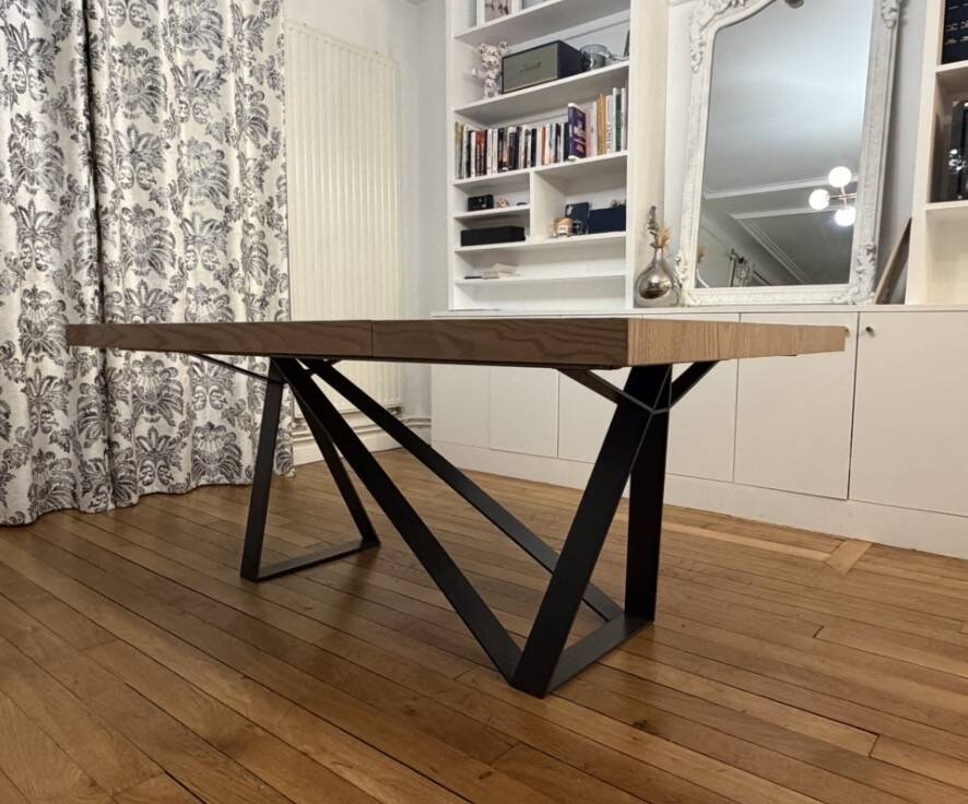 Rochebobois - dining table - with extensions L. 180 x H. 74 x D. 105 cm