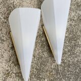 Pair of vintage modernist design wall lights from the 1970s