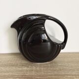 Vintage black ceramic pitcher art deco style