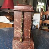 Napoleon III pink marble chimney clock
