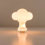 White opaline glass mushroom lamp from Peill & Putzler, Germany 1960s