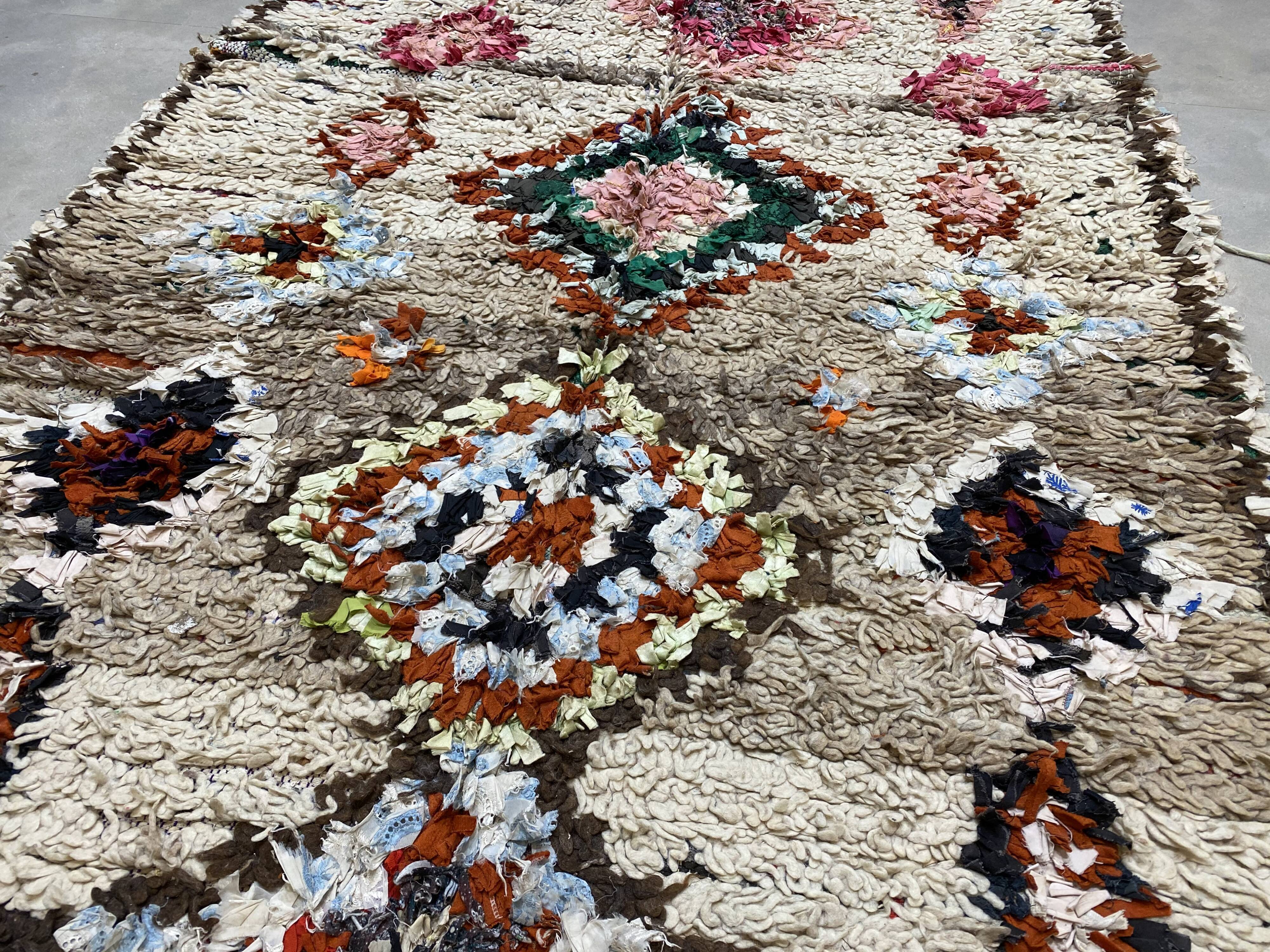 Tapis multicolor en tissu 135x240cm