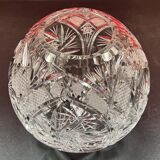 18cm cut crystal ball vase