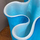 Large multi-layer glass handkerchief vase