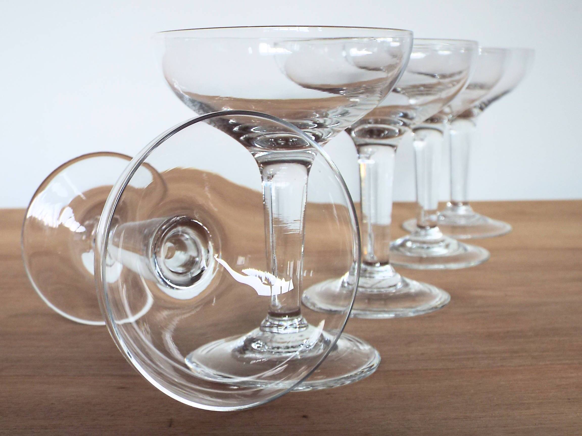 5 bistro champagne glasses