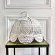 Rattan and wicker flower suspension