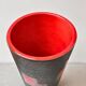 Large modernist vase signed Elchinger, red and black, c.1950 – 37 cm
