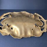 Bronze pocket trays vintage art nouveau vine leaves