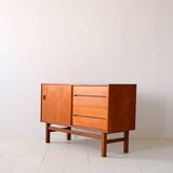 Teak sideboard with sliding door