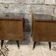Pair of night tables feet compass bedside end of vintage sofa old 1950 1960 retro