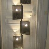 Vintage perforated metal floor lamp