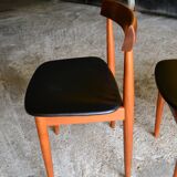 Series of 4 chairs by Hans Olsen for Frem Rojle