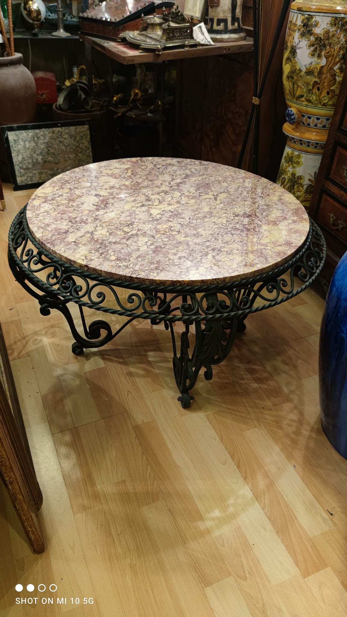wrought iron coffee table, circa 1940/50