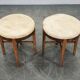 Pair of Art Deco Walnut and Beech Stools, Czechoslovakia, 1930s