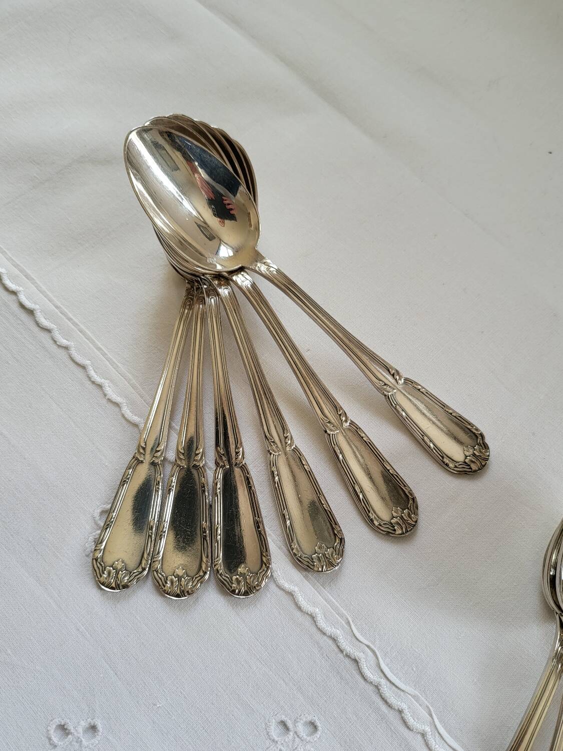 6 small silver-plated Boulenger spoons
