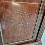 Napoleon iii library showcase with brass marquetry in mahogany from the 19th c. n°1