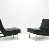 Set of 2 1960s model 51 parallel bar slipper chairs by Florence Knoll for Knoll International