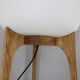 1970s upcycled glass and oak lamp