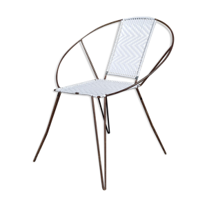 Fauteuil vintage en métal noir