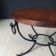 Rustic Oak and Wrought Iron Coffee Table, Belgium, 1950s