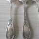 Set of 6 small silver metal spoons