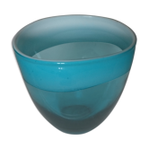 Blue blown glass vase