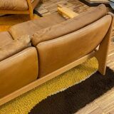 Danish sofa from the 70s in oak and buffalo leather